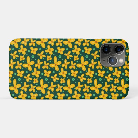 Kleine gelbe Blumen Case-Mate iPhone Hülle (Rückseite (Horizontal))