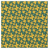 Kleine gelbe Blumen Stoff (Nahaufnahme)