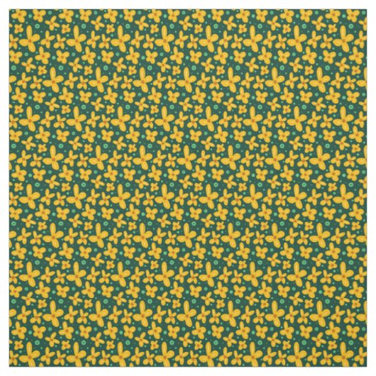 Kleine gelbe Blumen Stoff (Muster)