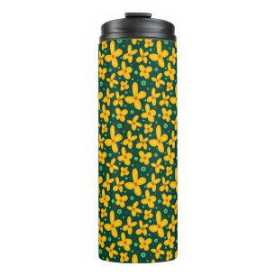 Kleine gelbe Blumen Thermosbecher