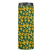 Kleine gelbe Blumen Thermosbecher (Rückseite)