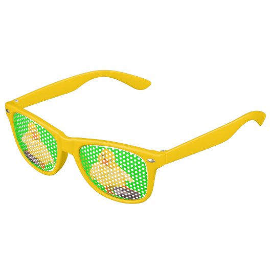 Kleine gelbe Duckling Kinder Sonnenbrille Spaß (Schrägansicht)