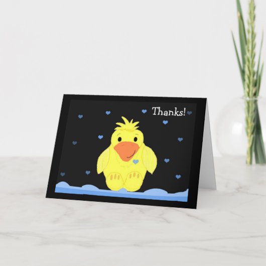 Kleine gelbe Ente Danke (Vorderseite)