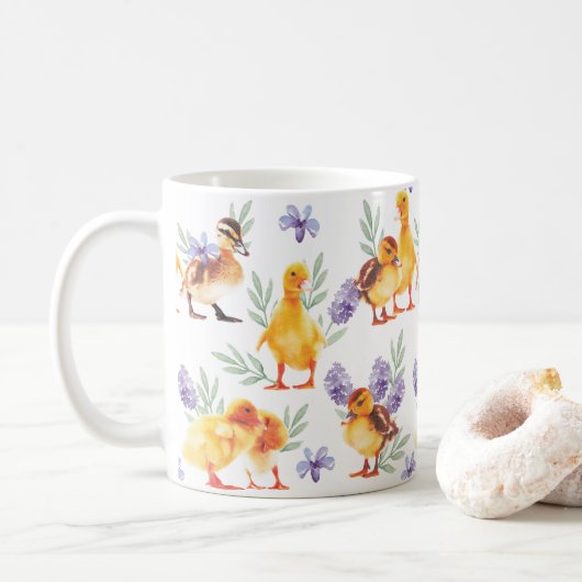 Kleine gelbe Enten Kaffeetasse (Mit Donut)