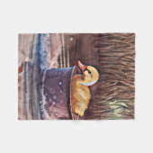 Kleine gelbe Entenpiele in Eimer Fleecedecke (Vorderseite (Horizontal))