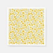 Kleine gelbe Frühlingsblumen Serviette (Vorderseite)