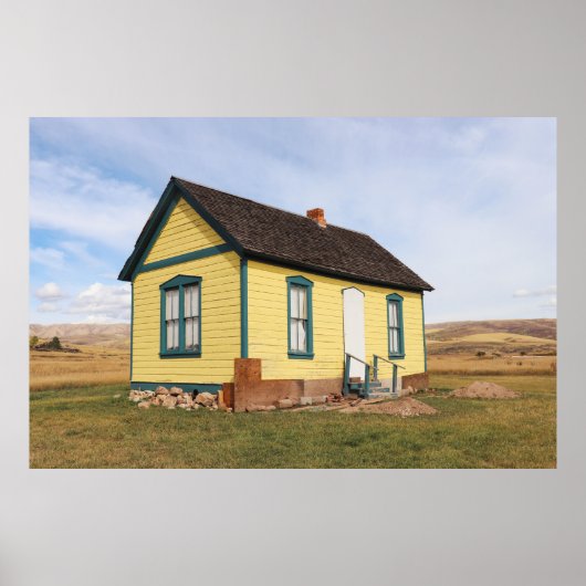 Kleine Gelbe Hütte Poster (Vorne)