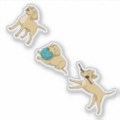 Kleine gelbe Lab-Sticker Aufkleber (Vorderseite)