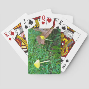 Kleine gelbe Pilze Spielkarten