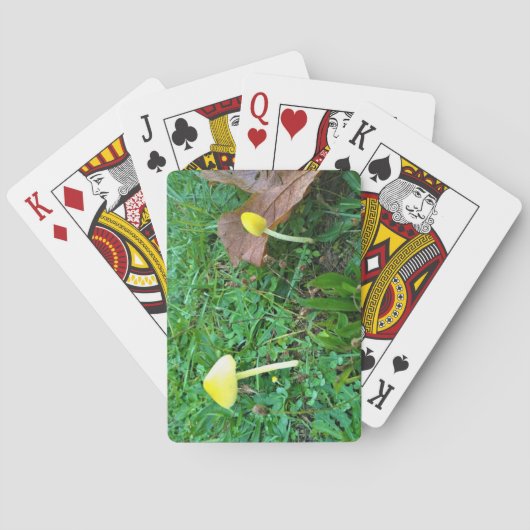 Kleine gelbe Pilze Spielkarten (Rückseite)