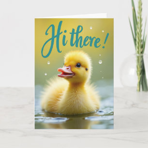 Kleine gelbe Vogel-Grußkarte Karte