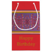 Kleine Gemusterte Papiergeschenktasche zum Geburts Geschenktüte (Rückseite)