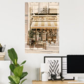 Kleine gemütliche Bäckerei Frühstück Place Paris Poster (Heimbüro)