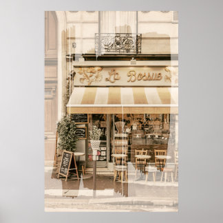 Kleine gemütliche Bäckerei Frühstück Place Paris Poster