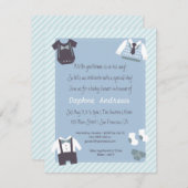 Kleine Gentleman Baby Boy Shower Party Einladungen (Vorne/Hinten)
