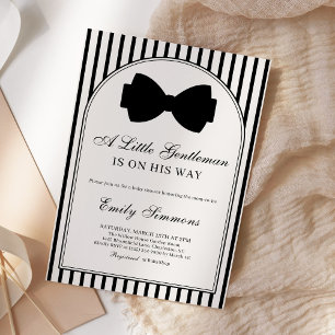 Kleine Gentleman Fliege Babyparty Einladung