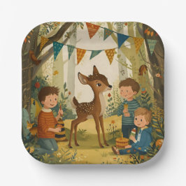 Kleine Gepunktete Geburtstagsparty des Hirschwalde Pappteller