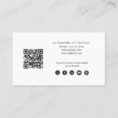 Kleine Geschäft QR-Code Treueprämie Rabatt Visitenkarte (Rückseite)