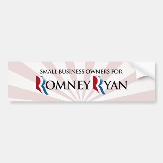 KLEINE GESCHÄFTSEIGENTÜMER FÜR ROMNEY RYAN.png Autoaufkleber (Vorne)