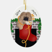 KLEINE GESCHENK 2019 Chow Welpenverzierung Keramik Ornament (Hinten)