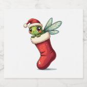 Kleine Geschenk Dragonfly Schaumweinetikett (Einzelnes Label)