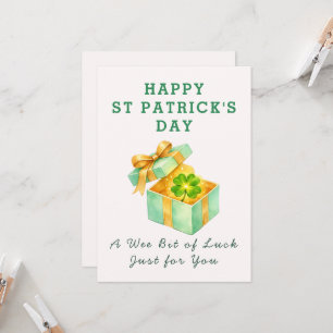 Kleine Geschenkbox mit Glück zum St. Patrick-Tag G Einladung