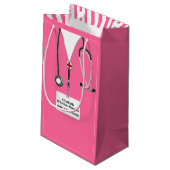 Kleine Geschenktasche für Krankenschwester oder Är Kleine Geschenktüte (Rückseite Schrägansicht)