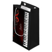 Kleine Geschenktüte für Schwarz und Weiß (Vorderseite Schrägansicht)