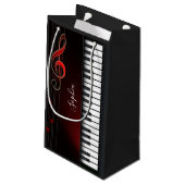 Kleine Geschenktüte für Schwarz und Weiß (Rückseite Schrägansicht)