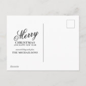 Kleine Geschichte mit Weihnachtsbaum Feiertagspostkarte (Rückseite)