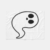 Kleine Ghost subtile Halloween Fall Minimal Spooky Fleecedecke (Vorderseite (Horizontal))