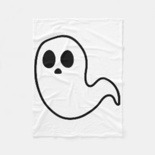 Kleine Ghost subtile Halloween Fall Minimal Spooky Fleecedecke (Vorderseite)