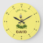 Kleine Giraffe Große Wanduhr (Vorderseite)