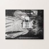 Kleine Girl Drink Kaffee Puzzle (Horizontal)