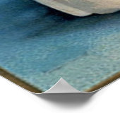 Kleine Girl-Hexe mit ihrer schwarzen Katze Poster (Ecke)