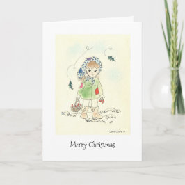 Kleine Girl Matches Feiertagskarte