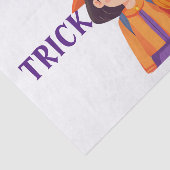 Kleine Girl Pumpkin Trick oder Treat Seidenpapier (Ausschnitt)