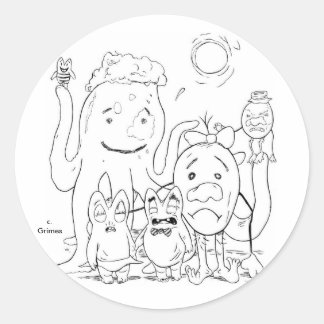 Kleine Gladys Goomergutts Runder Aufkleber