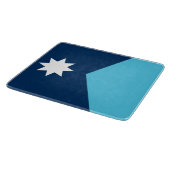 Kleine Glas-Schneidbrett mit der Flagge von Minnes Schneidebrett (Ecke)