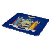 Kleine Glasschneidemaschine mit New Yorker Flagge Schneidebrett (Ecke)