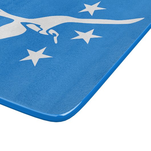 Kleine Glasschneidplatte - Flagge von Corpus Chris Schneidebrett (Ecke)