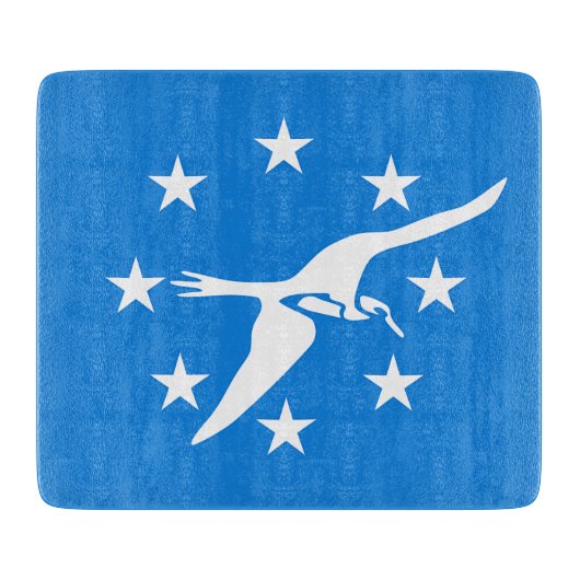 Kleine Glasschneidplatte - Flagge von Corpus Chris Schneidebrett (Vorderseite)