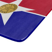 Kleine Glasschneidplatte - Flagge von Dallas Schneidebrett (Ecke)