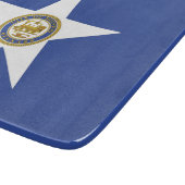 Kleine Glasschneidplatte - Flagge von Houston Schneidebrett (Ecke)