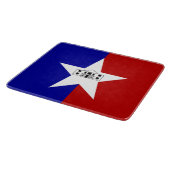 Kleine Glasschneidplatte - Flagge von San Antonio Schneidebrett (Ecke)