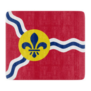 Kleine Glasschneidplatte, Flagge von St. Louis Schneidebrett