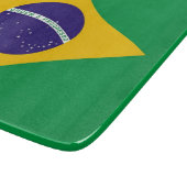 Kleine Glasschneidplatte mit brasilianischer Flagg Schneidebrett (Ecke)