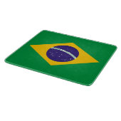 Kleine Glasschneidplatte mit brasilianischer Flagg Schneidebrett (Ecke)