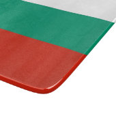 Kleine Glasschneidplatte mit bulgarischer Flagge Schneidebrett (Ecke)