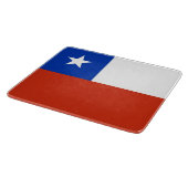 Kleine Glasschneidplatte mit der Flagge des Chilen Schneidebrett (Ecke)